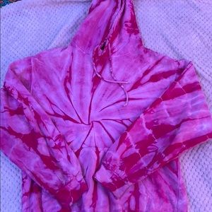 pink tie dye hoodie